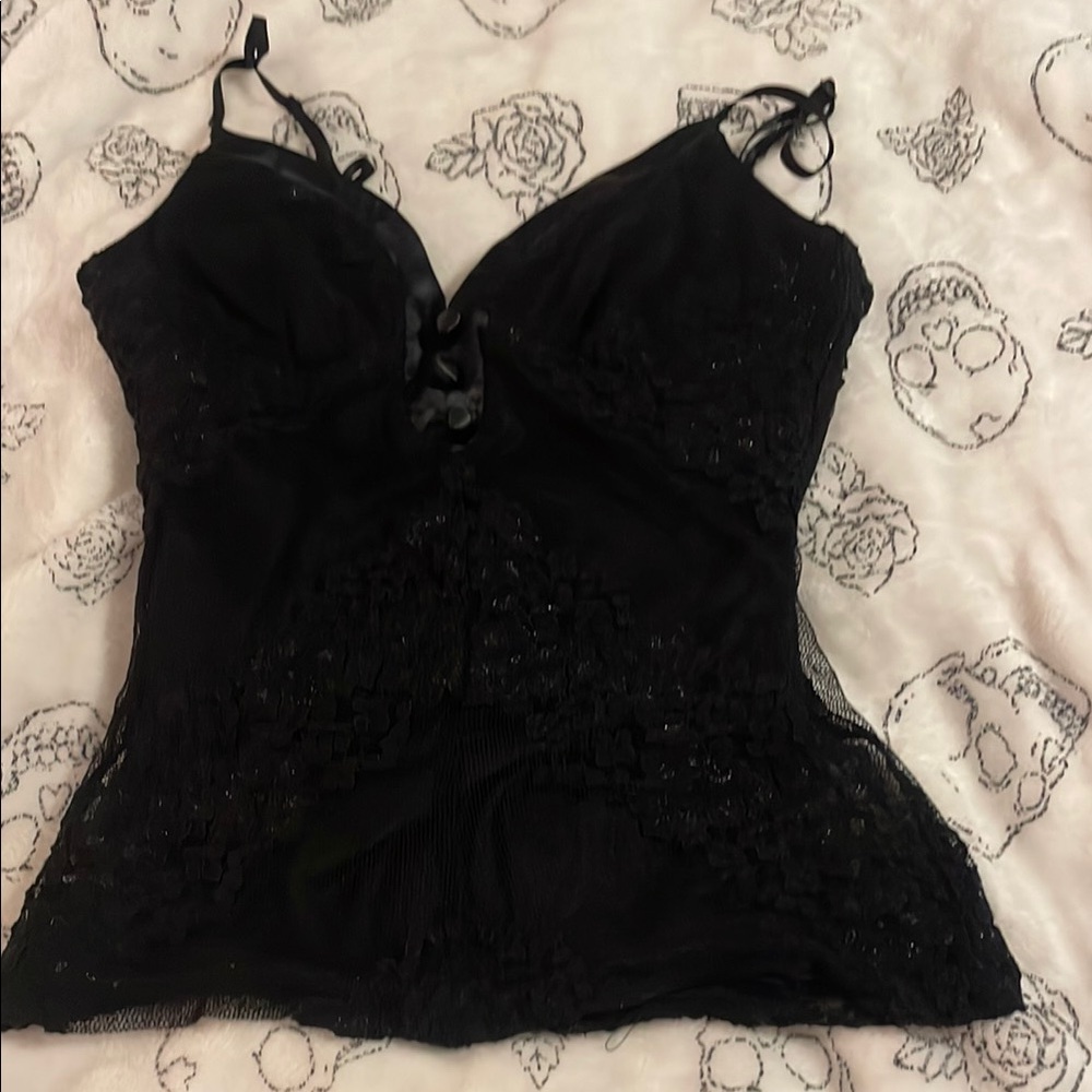 Sexy Black Lace Women's Top